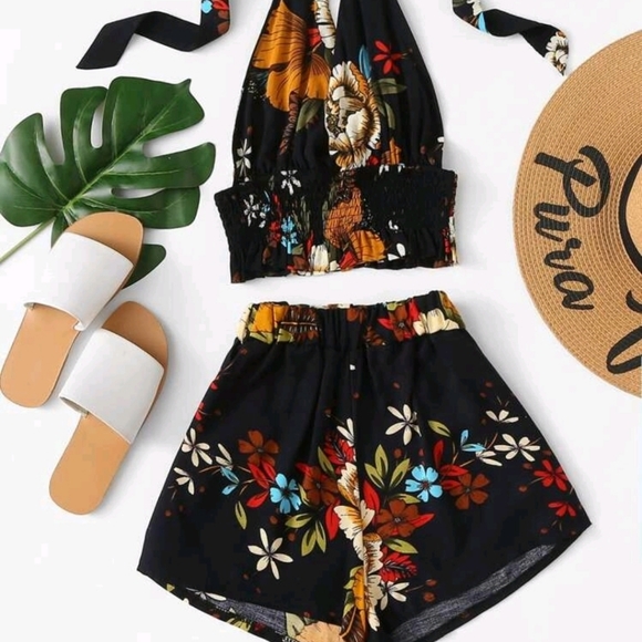 NWT! 2 Piece Shorts & Crop Top